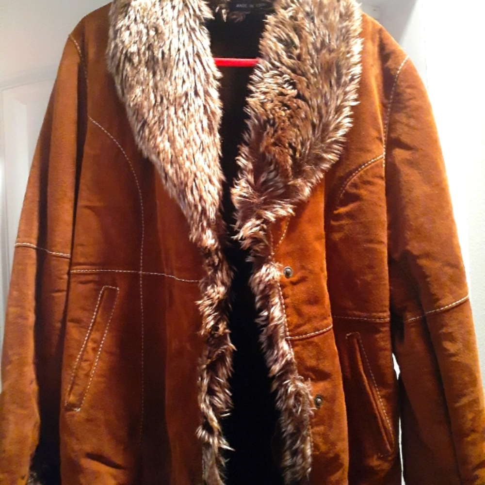 Beautiful Womens suede Leather coat